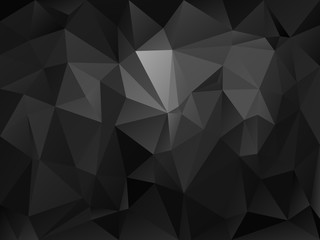 vector abstract irregular polygon background with a triangle pattern in dark gray and black color