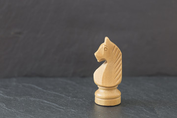 A single white chess knight © rjcoulstock