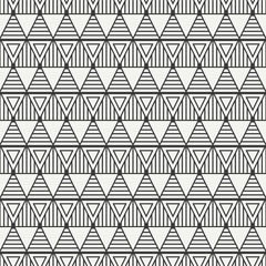 Geometric line monochrome abstract hipster seamless pattern with triangle. Wrapping paper. Scrapbook. Print. Vector illustration. Linear background. Graphic texture for your design, wallpaper.