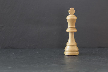 A single white chess king