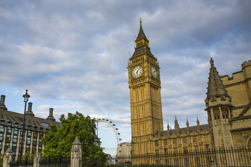 Fototapeta na wymiar Big Ben Bell Clock and Westminster
