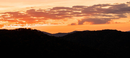 sunrise over the Appalachians of western North Carolina