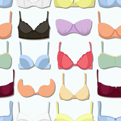 Bra icons set pattern