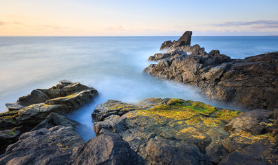 Fototapeta na wymiar Coastline near St. Ives in Cornwall, UK