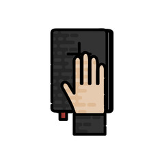 Fototapeta premium Law flat icon