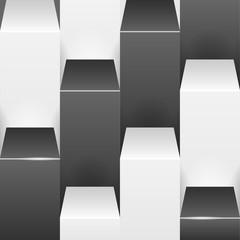 Abstract background with white and black boxes.