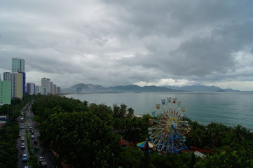 Fototapeta premium waterfront views of the city (Nha Trang, Vietnam)