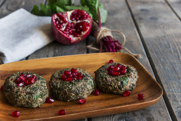 pkhali vegetable dish with walnuts and pomegranate Georgian cuisine