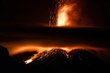 Garden poster Vulcano Volcano Etna Eruption