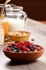 Oats nuts berries yogurt