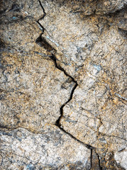 fissure in the limestone