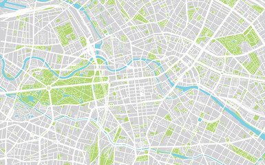 Naklejka premium Miejska mapa miasta Berlin, Niemcy