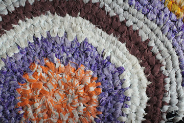 homemade round carpet knit close to