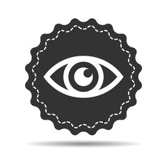 black eye icon on a white background - vector illustration