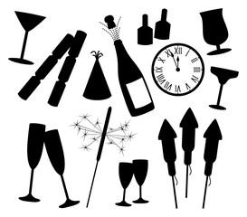 Set of New Year's Items