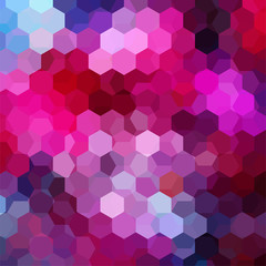 Fototapeta na wymiar Abstract background consisting of pink, purple hexagons. Geometric design for business presentations or web template banner flyer. Vector illustration