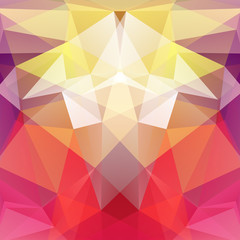 Abstract geometric style colorful background. Vector illustration. Yellow, red, orange colors