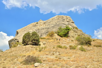 Rock in Sudak clear day