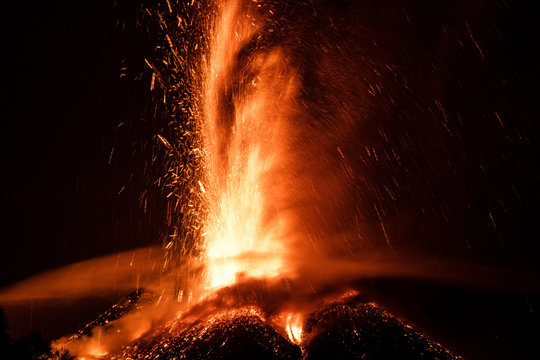 Volcano Etna Eruption