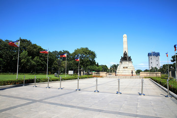 Monument in memory of Jose Rizal(National hero) at Rizal park in Metro Manila, Philippines