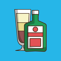 Coktail bar drink icon vector illustration graphic design