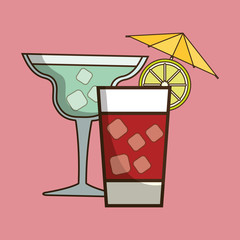 Coktail bar drink icon vector illustration graphic design