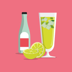 Coktail bar drink icon vector illustration graphic design
