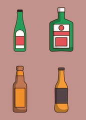 liquor drink bottle icon vector illustration graphic design