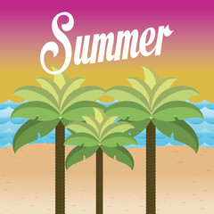 Fototapeta na wymiar summer palms tree icon vector illustration graphic design