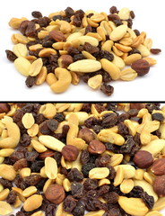 mieszanka orzechów z rodzynkami