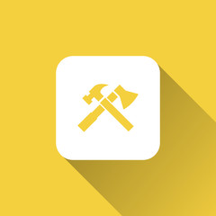 Fototapeta premium hammer axe icon. flat design