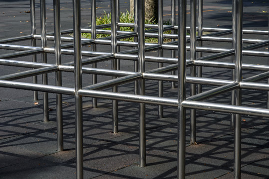   Steel Jungle Gym In A Playground