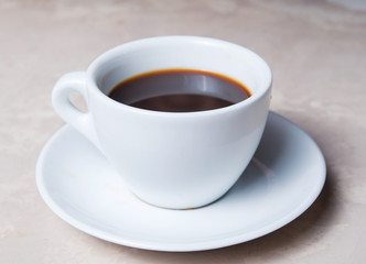 cup of black coffee on the table