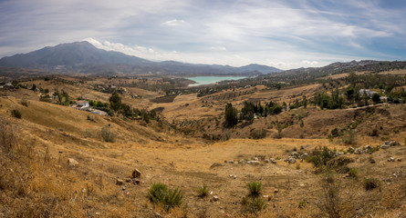 Beautiful lake at Alhama de Granada, Spain
