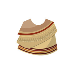 poncho latino accesorie icon vector illustration graphic design