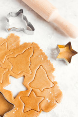 Obraz na płótnie Canvas Preparing Christmas gingerbread