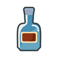 liquor drink bottle icon vector illustration graphic design