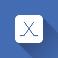 hockey stick icon. flat design