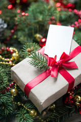 Christmas background with decorations