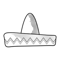 mexican latino hat icon vector illustration graphic design