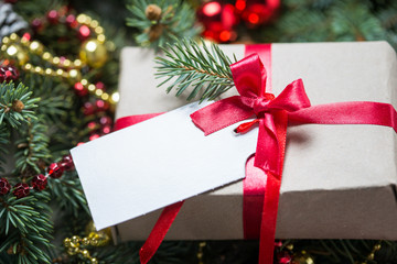 Christmas background with decorations