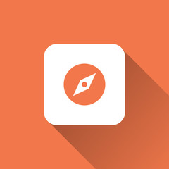 compass icon. flat style