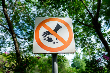 Do not litter Sign in the park.