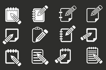 Notepad icon set.