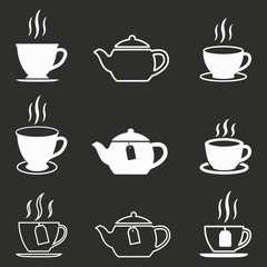 Tea icon set.