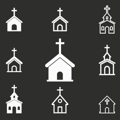 Church icon set.