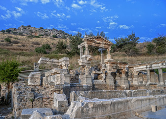 Fototapeta na wymiar Turkey. The ruins of the ancient city of Ephesus/Turkey. The ruins of the ancient city of Ephesus, founded in the eleventh century BC.
