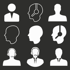 Assistance icon set.