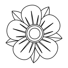 flower floral beauty icon vector illustration graphic design