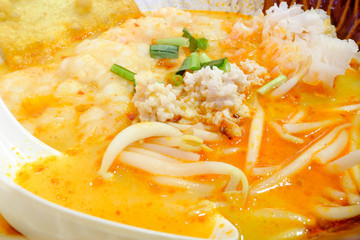 Thai food, Pork noodle tom yum.